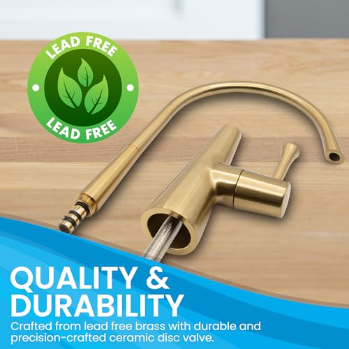 Non-Air-Gap Brass RO Faucet, Brushed Gold