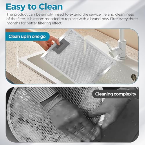 Range Hood Filter Replacement 10.25x9x0.35Inch (2 Count)