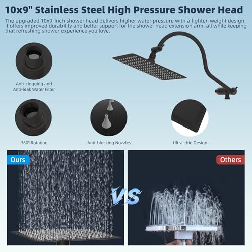 All Metal cUPC Certified High Pressure Rainfall 10'' Shower Head