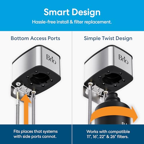 16" Under Sink Water Filter System for Kitchen & Bathroom Faucet
