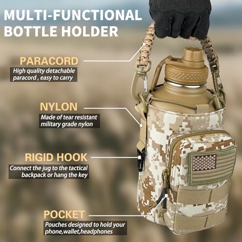 Half Gallon Water Bottle Insulated with Sleeve