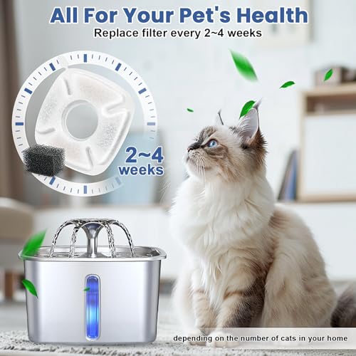 28 Pcs Cat Pet Water Fountain Filters (28 Count)