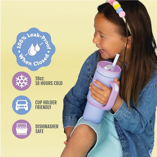 Oasis 18oz Insulated Stainless Steel Kids Tumbler with Straw