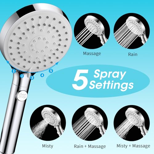 High Pressure Filtered Handheld Shower Head with Hose