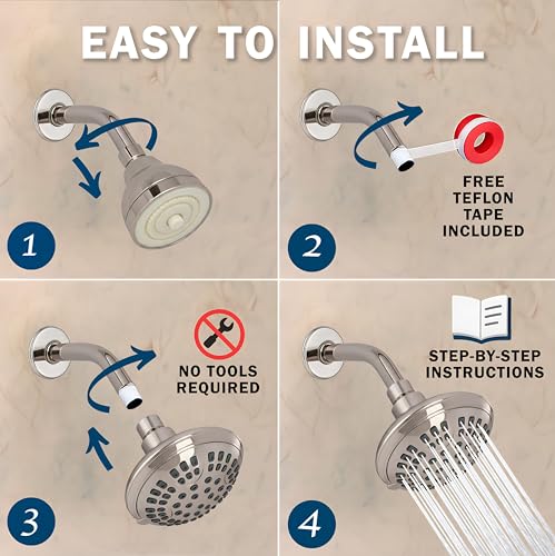 6 Function Luxury Shower Head