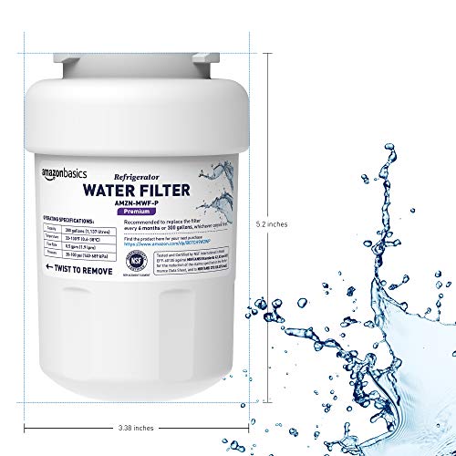 Replacement Water Filter Cartridge Compatible with GE MWF Refrigerator