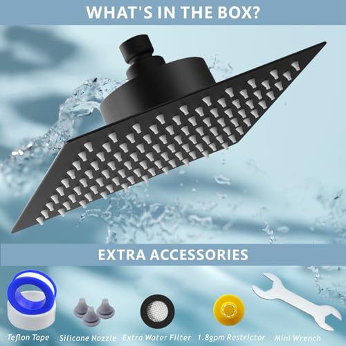 High Pressure Rain Shower Head with Filtered