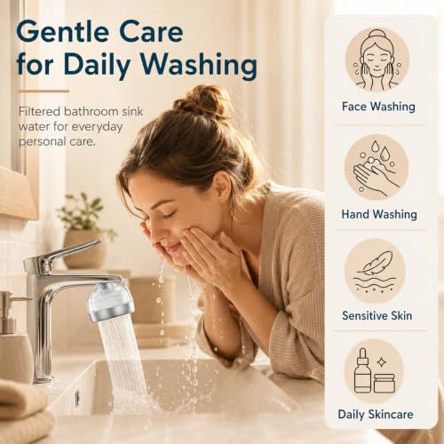 LongLasting Bathroom Sink Faucet Water Filter for Hard Water (5 Count)