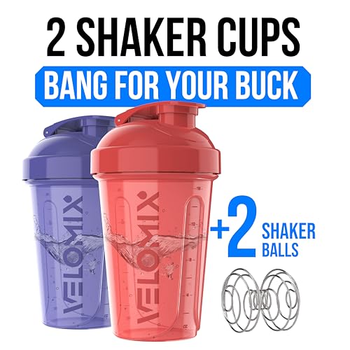 2 Pack 20oz Protein Shaker Bottle for Protein Mixes (2 Count)