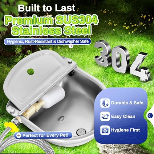 Automatic Animal Drinking Water Bowl with Float Valve