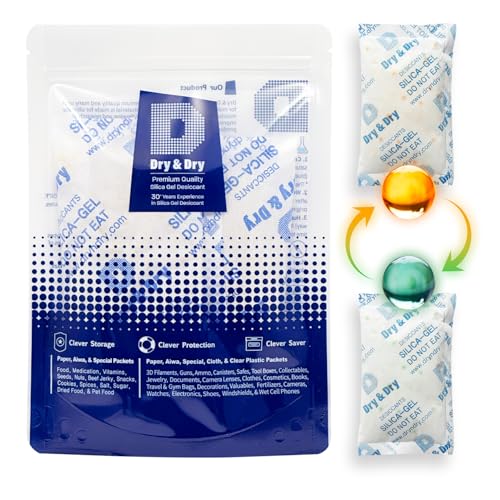 100 Gram [20 Packets] Orange Indicating Silica Gel Packets Desiccants Silica Packets