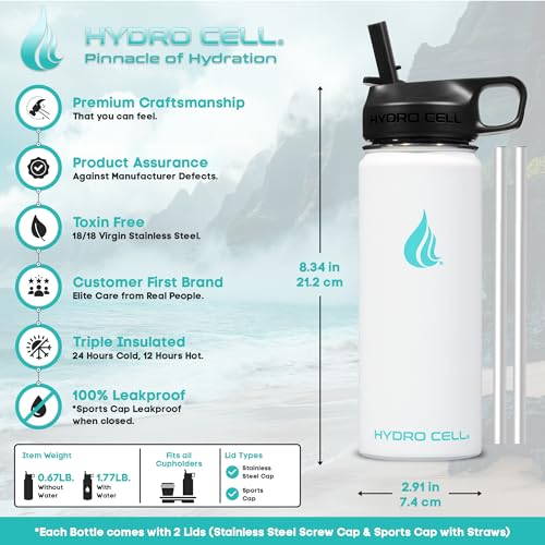 Stainless Steel Insulated Water Bottle with Straw