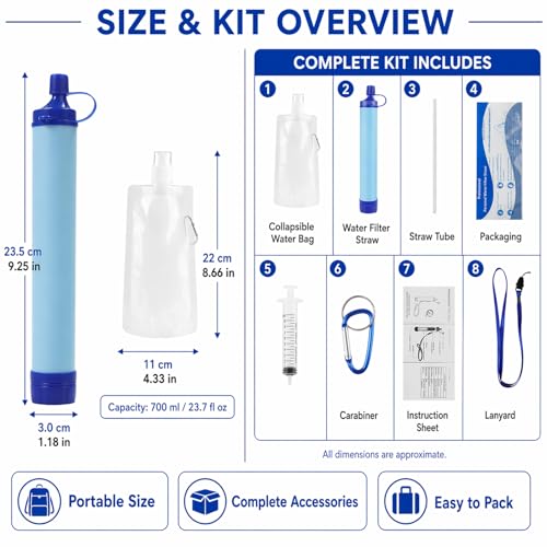 Emergency Water Filter Straw