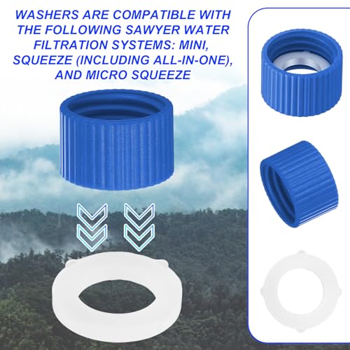 8pcs Replacement Gasket Seals Compatible with Sawyer Water Filters (8 Count)