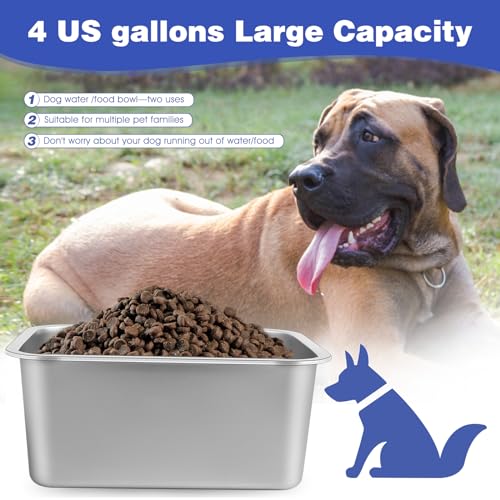 4 Gallon Large Dog Water Bowl