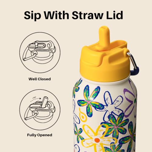 32oz Insulated Water Bottle with Pill Box