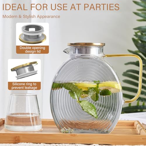 84 oz Glass Pitcher with Lid