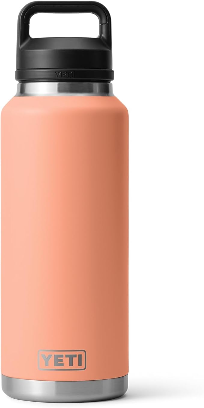 YETI Rambler 46 oz Bottle, Leakproof, Vacuum Insulated, Stainless Steel with Chug Cap, Lowcountry Peach