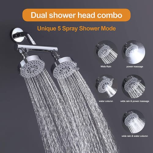 Double Shower Head with Shut