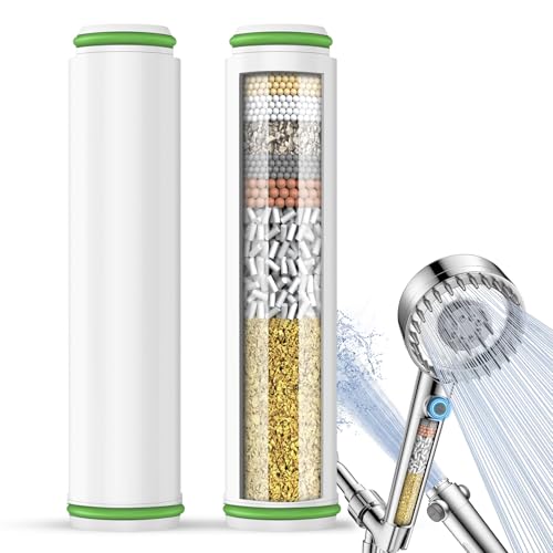 2 Pack Shower Filter Cartridge Replacement for Handheld Shower Head (2 Count)