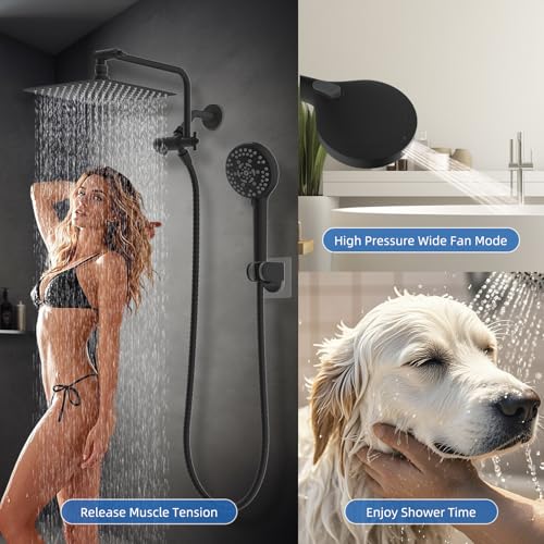 10" Metal Rainfall Shower Head with 10