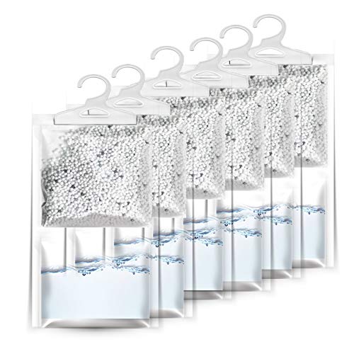 6 Pack Moisture Absorber & Max Odor Eliminator Hanging Bag (6 Count)
