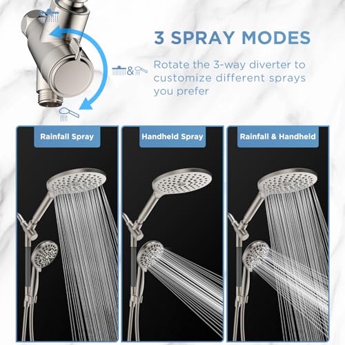 Dual Handheld Shower Head Combo