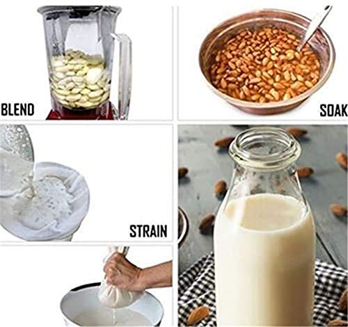 200 Micron Premium Fine Mesh Food Grade Nut Milk Bag for Almond Milk