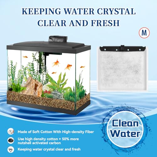 10 Pack Medium Aquarium Filter Cartridges for Filter Size 10 & E Internal Power Filter Size 20 (30 Gram)