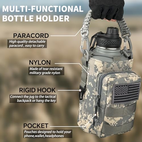 Half Gallon Water Bottle Insulated with Sleeve