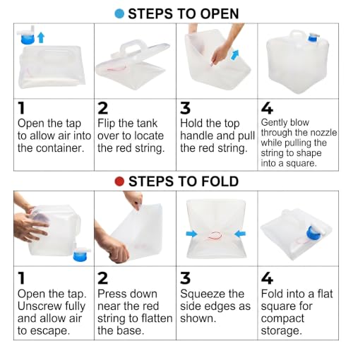 BPA Free Collapsible Water Container with Spigot (2 Count)