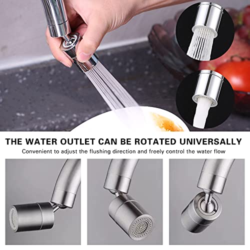 2 Pack Sink Faucet Aerator 360 Degree Swivel Kitchen Faucet Sprayer Attachment