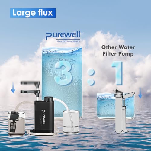 Stainless Steel Water Filter Pump with Replaceable Carbon 0.01 Micron Water Filter