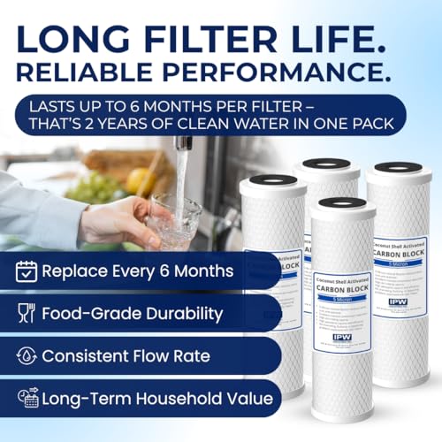 Set of 4 Compatible for Water Filter GE GXWH04F (4 Count)