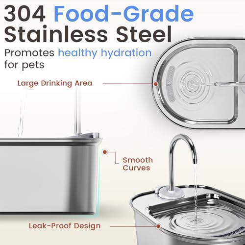 Stainless Steel Cat Water Fountain