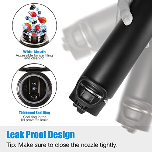 Insulated Water Bottles with Straw Bulk 8 Pack (8 Count)
