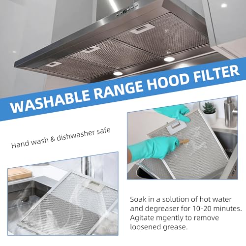 W10169961A 10.5 x 12 in Range Stove Grease Filter Compatible with Whirl.pool Ik.ea Kitchen.Aid Jenn.Air Brands Some Range Hoods (2 Count)