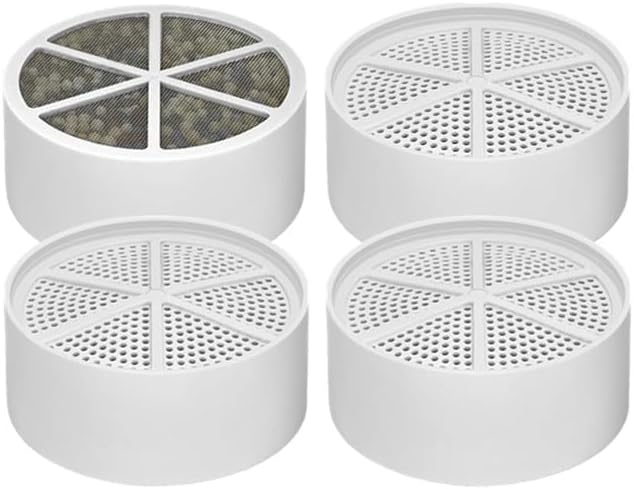 AWO 4 PACK Replacement Bathtub Water Filter for Tub Compatible with Fitespot,SHLLKTTRY,JUSTOWE,NIROKET,CUOLL Bath Filter,Multi Stage Filter for Softer Skin & Hair Reduces Chlorine & Harmful Substance - AquaVibe