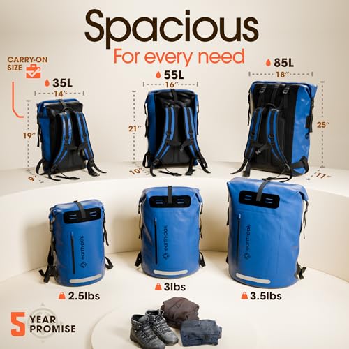 Waterproof Dry Bag Backpack 55L