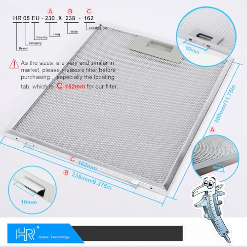 SB08087294 Hood Filter Fits Broan 9.375x11.75 2 Pack (2 Count)
