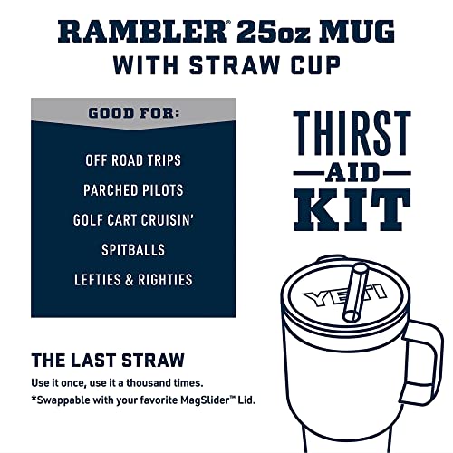 Rambler 25 oz Tumbler with Handle and Straw Lid