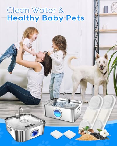 16+16 Pet Water Fountain Filter Compatible with MAILOFY WF120 (32 Count)