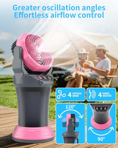Portable Misting Fan with RGB Ambient Light