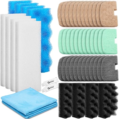 52 Pcs Replacement Filter Media Kit Compatible with Fluval 206 (52 Count)