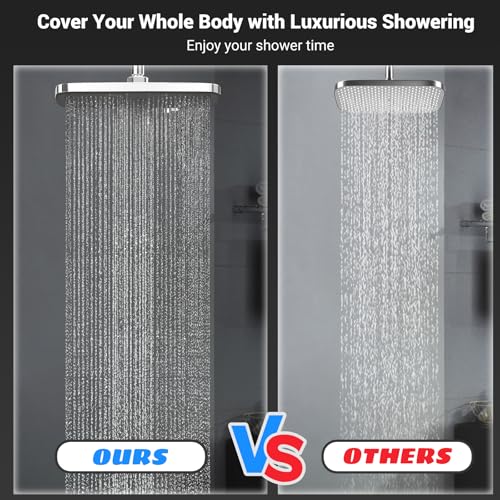 Rain Shower Head with Handheld Spray Combo