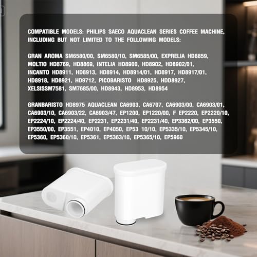 4 Packs Replacement Filter Compatible with Philips AquaClean CA6903 Coffee Maker (4 Count)