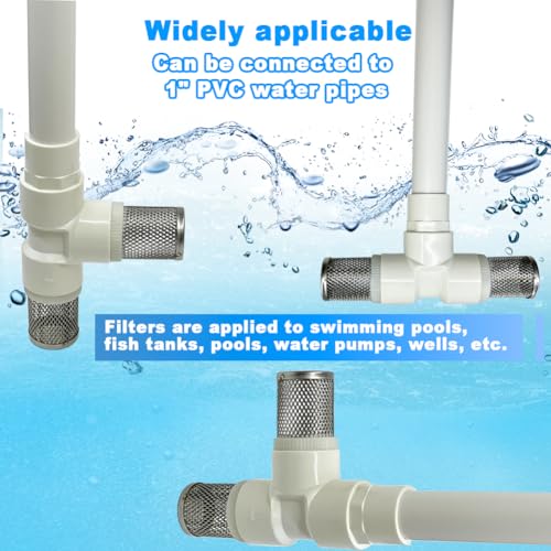 1" T Strainers steel filter cover connected to 1" PVC DN25 water pipe