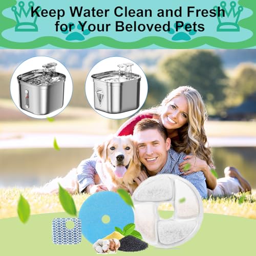 Cat Water Fountain Filter Replacement for Square 2.2L