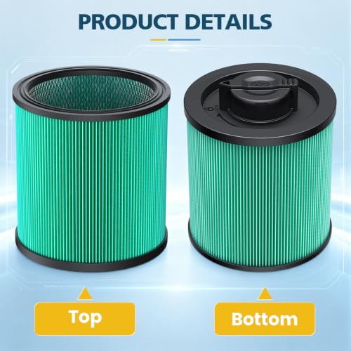 DXVC6914 Vacuum Filter Replacement for DEWALT DXV06P DXV09P DXV10P DXV10PL (2 Count)