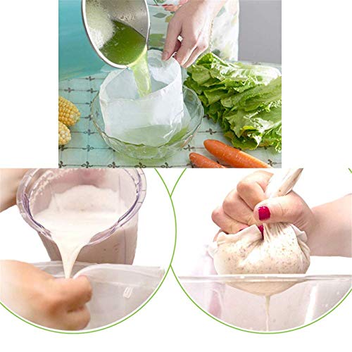 200 Micron Premium Fine Mesh Food Grade Nut Milk Bag for Almond Milk